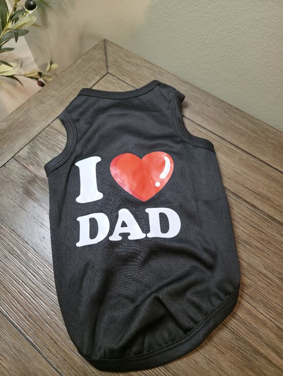 Other - I ❤️ Dad Black Pet Tank Top SMALL DOG